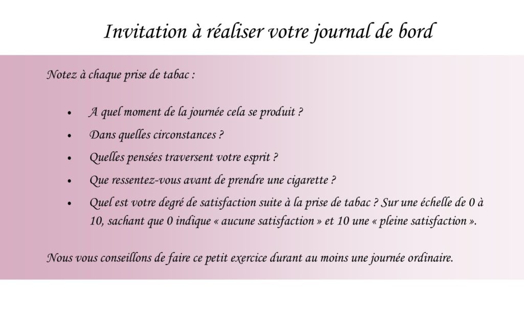 Journaldebord1  Aide aux Fumeurs